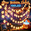 Solar LED Halloween Bubble Fairy String Lights, 100-Count