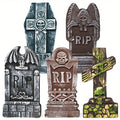 17 In Foam RIP Tombstone Halloween Decoration with Metal Stakes