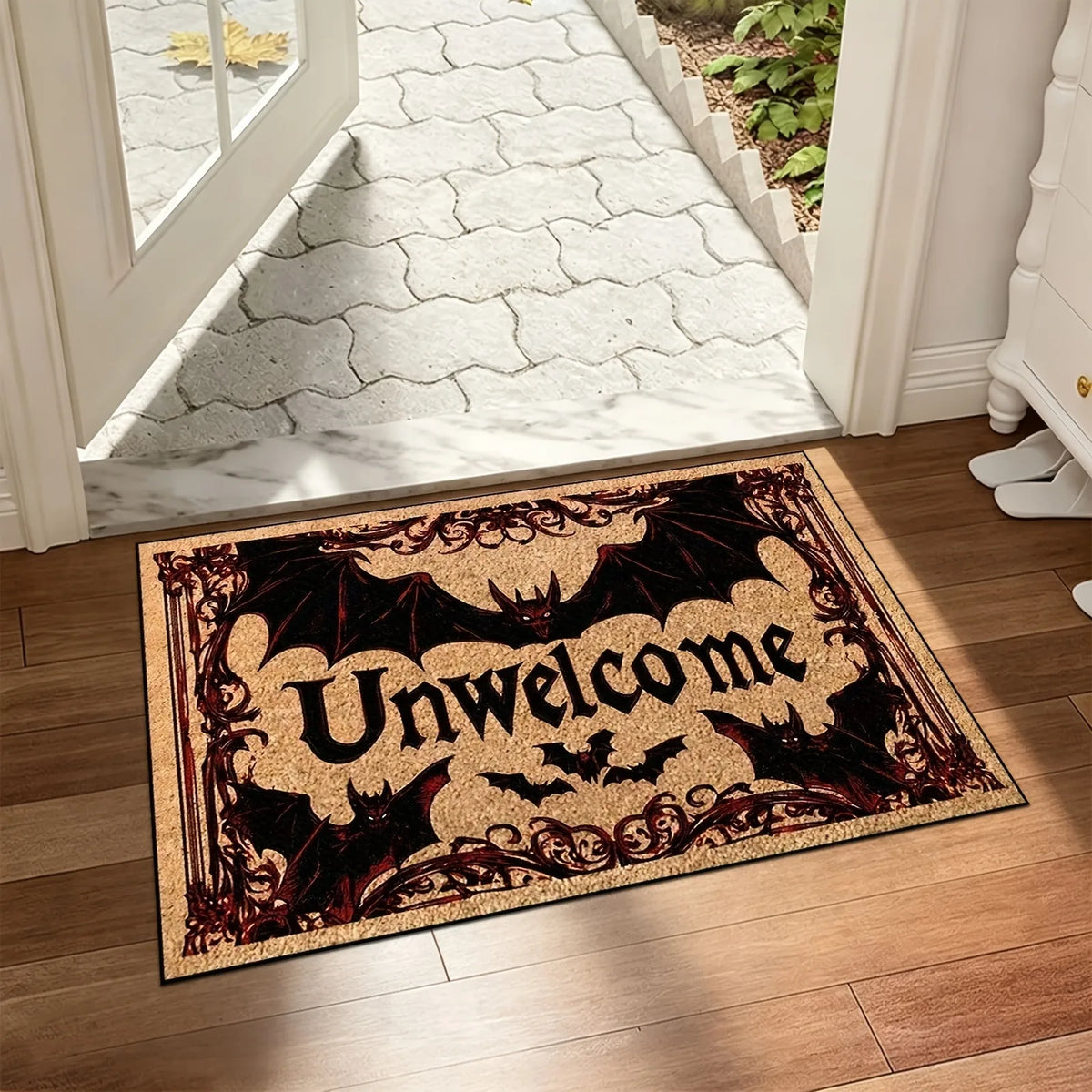 Gothic Bat Halloween Non-Slip Welcome Doormat