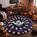 Ghost Halloween Round Welcome Mat