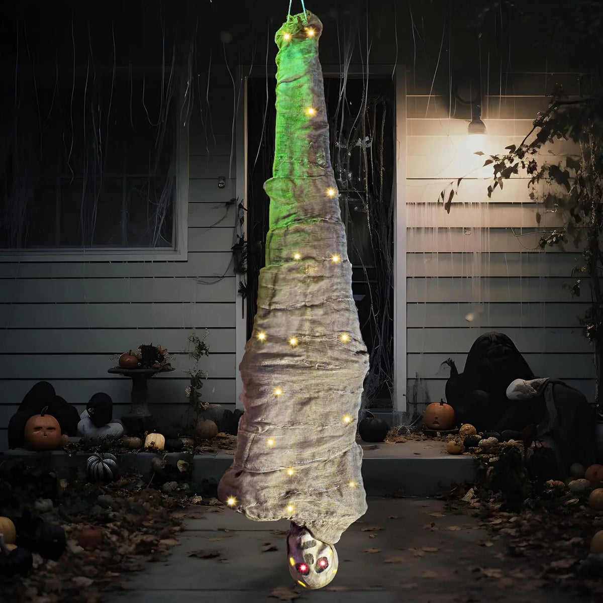 65 In Animated Hanging Corpse Halloween Prop with LED, Sound, Ships from USA