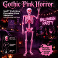 5.6 Ft Pink Posable Skeleton Halloween Prop