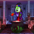 6 Ft Witch and Cauldron Halloween Inflatable with Light