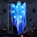 47 In Hanging White Ghost Halloween Decoration with Blue LED