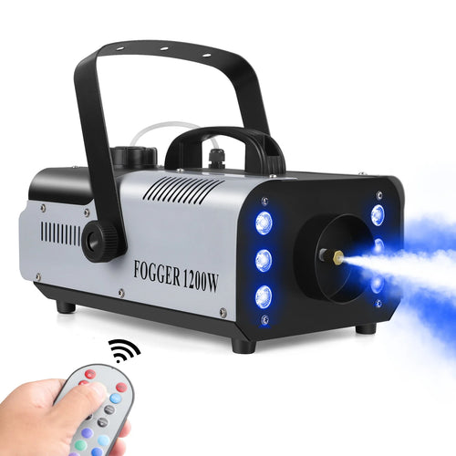 1200W Fog Machine with 6 LED and Remote Control for Halloween